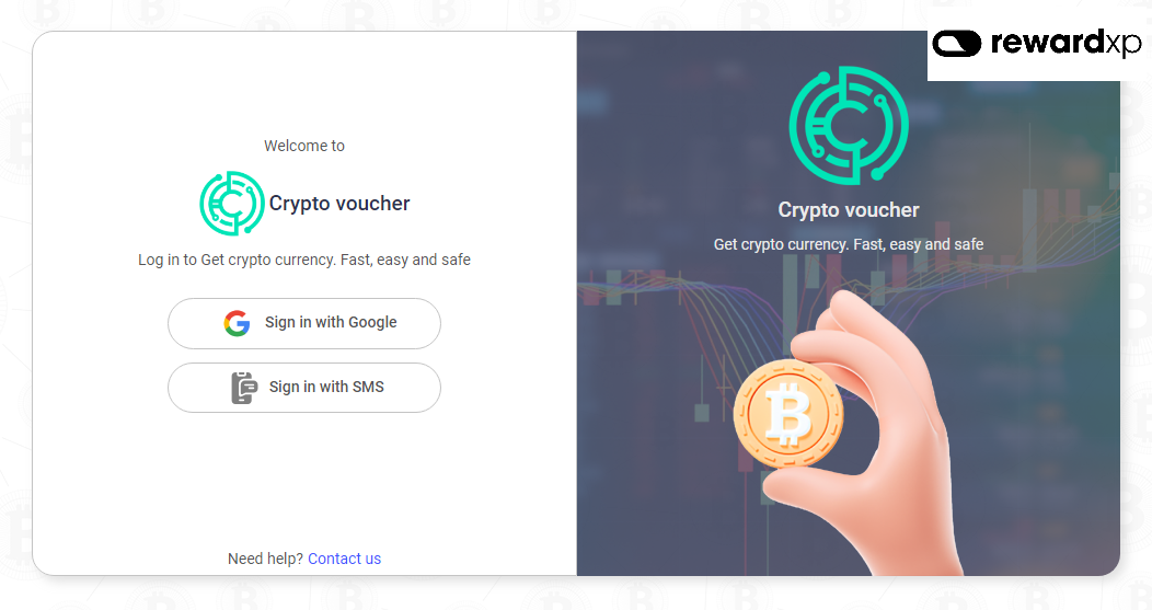 Crypto Voucher sign in