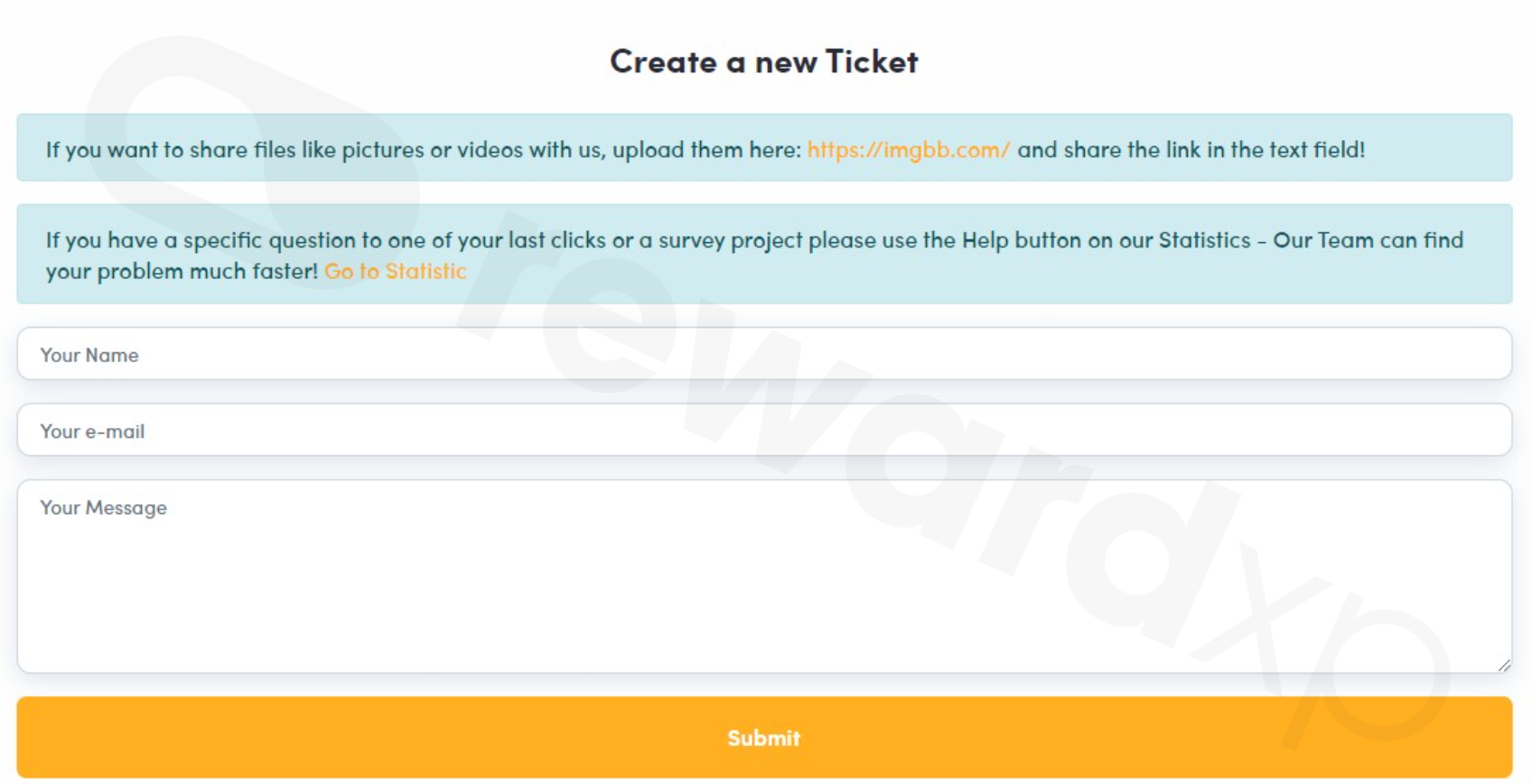 CPX Research ticket form